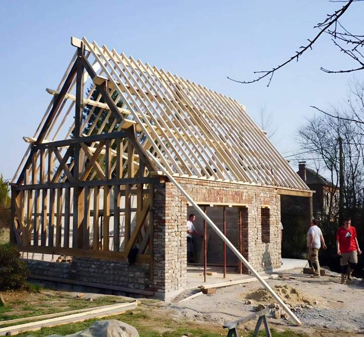 Assemblage de charpente bois Pont-Audemer