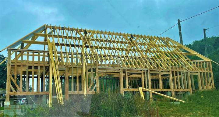 Pose de charpente en bois Pont-Audemer