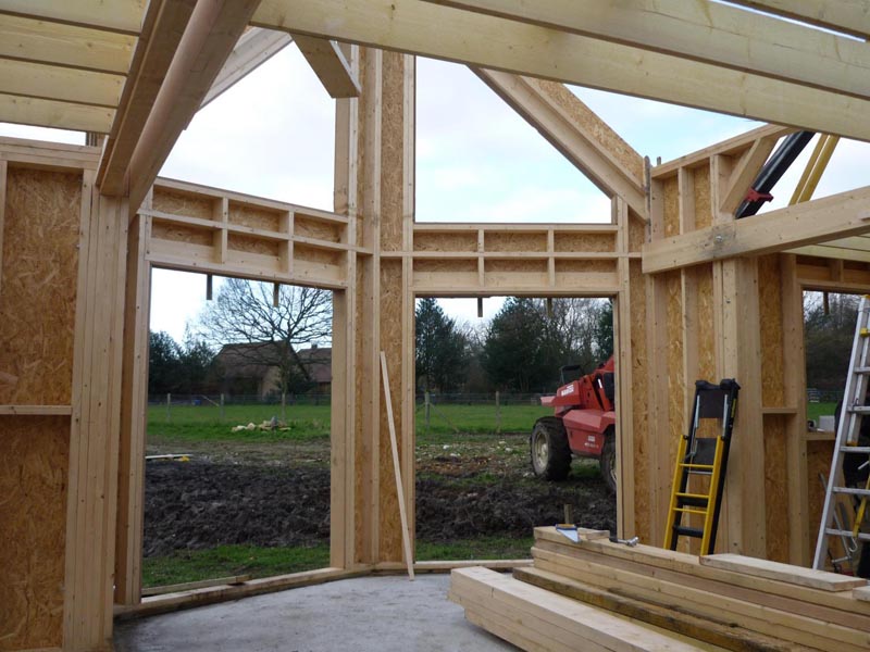 Construction ossature bois Bourneville